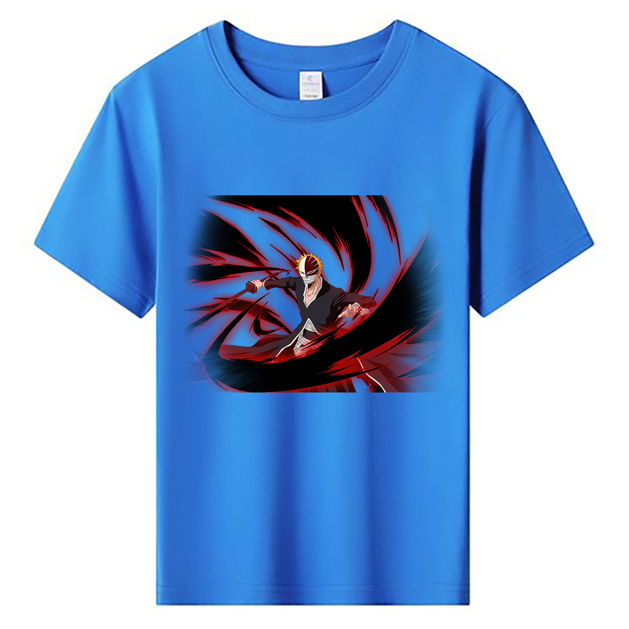 （画像用） ブリーチ 黒崎一護（くろさき いちご）BLEACH Kurosaki Ichigo 綿100％キッズTシャツ（フロントプリント）